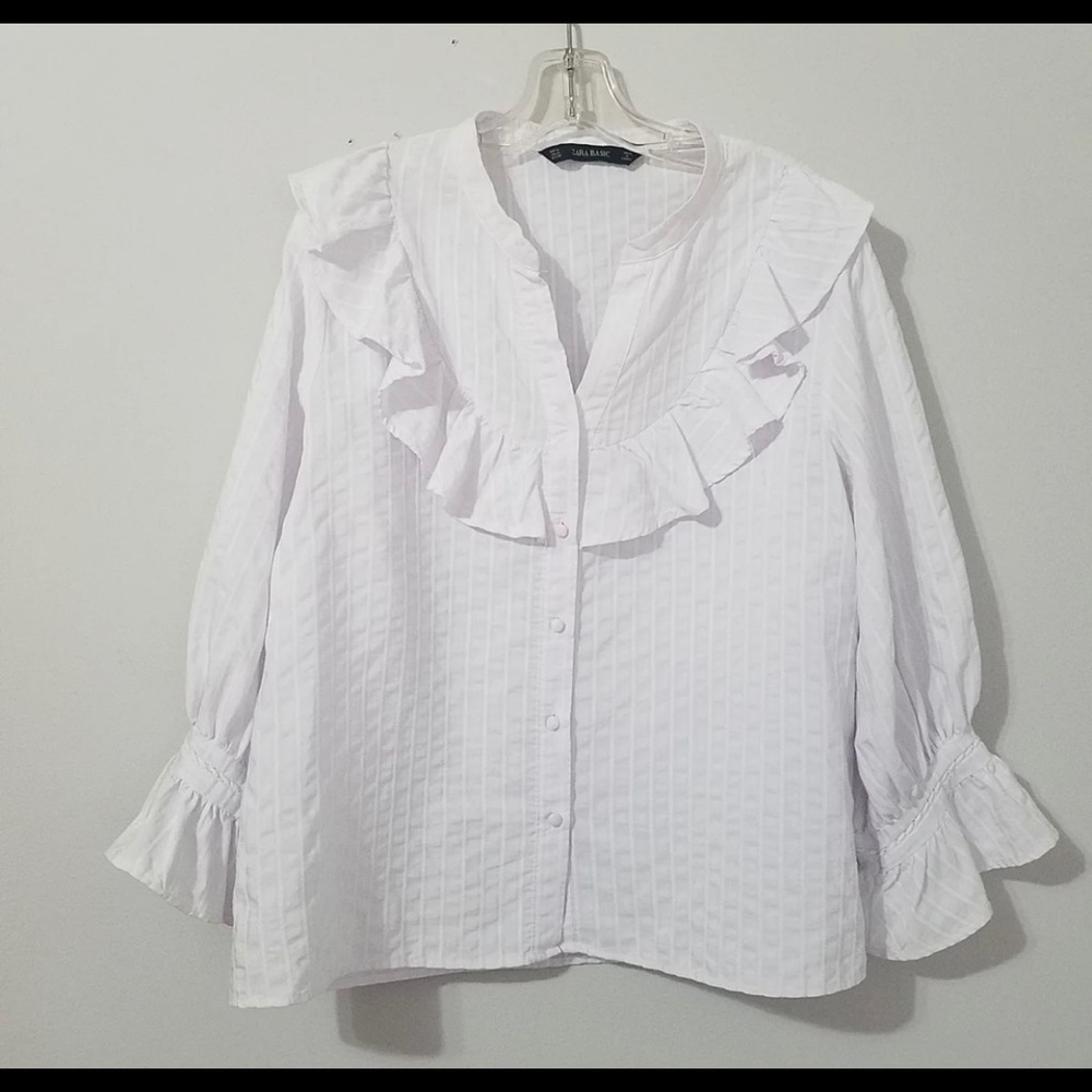 Zara frilled blouse